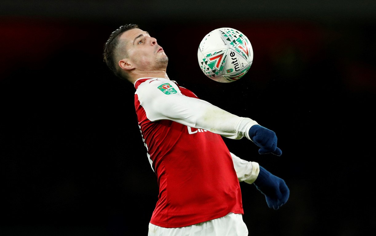 Granit Xhaka scored the winner for Arsenal against Chelsea. Photo Reuters