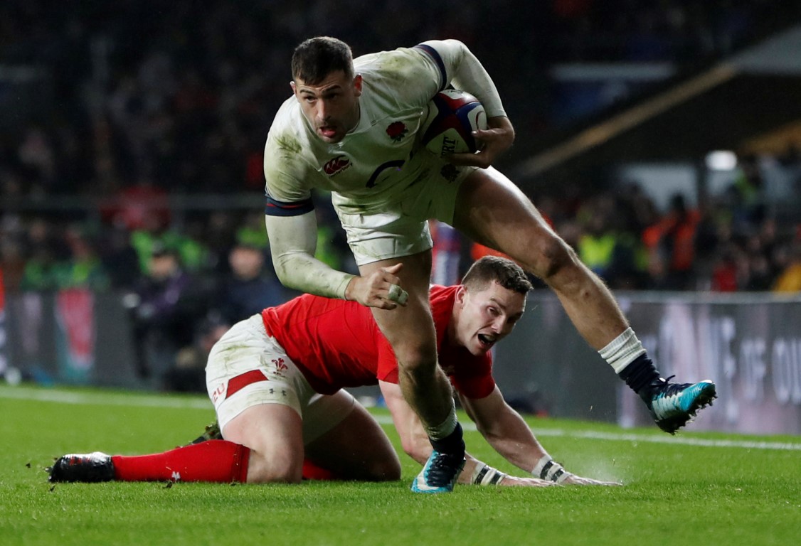 Winger Jonny May on the charge for England. Photo: Reuters