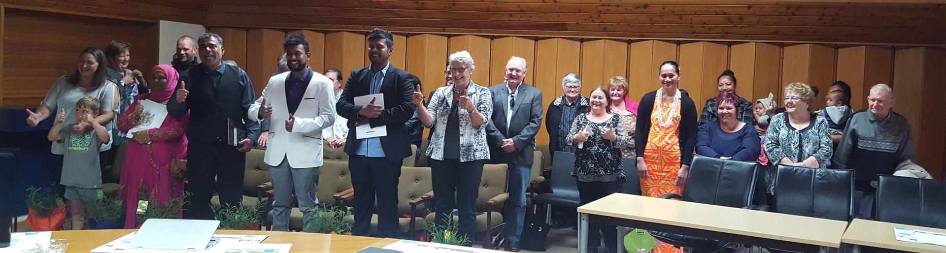 New citizens and their supporters at a ceremony at the Clutha District Council. Photo: David Loughrey