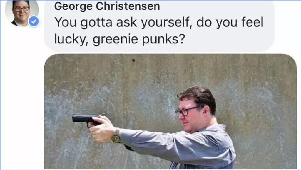 MP George Christensen's Facebook post. Image: via Facebook