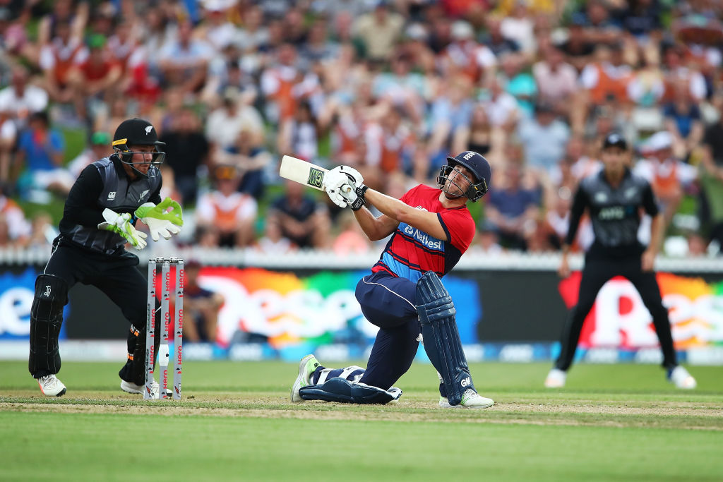 The catch was taken off a six hit by England's Dawid Malan. Photo Getty