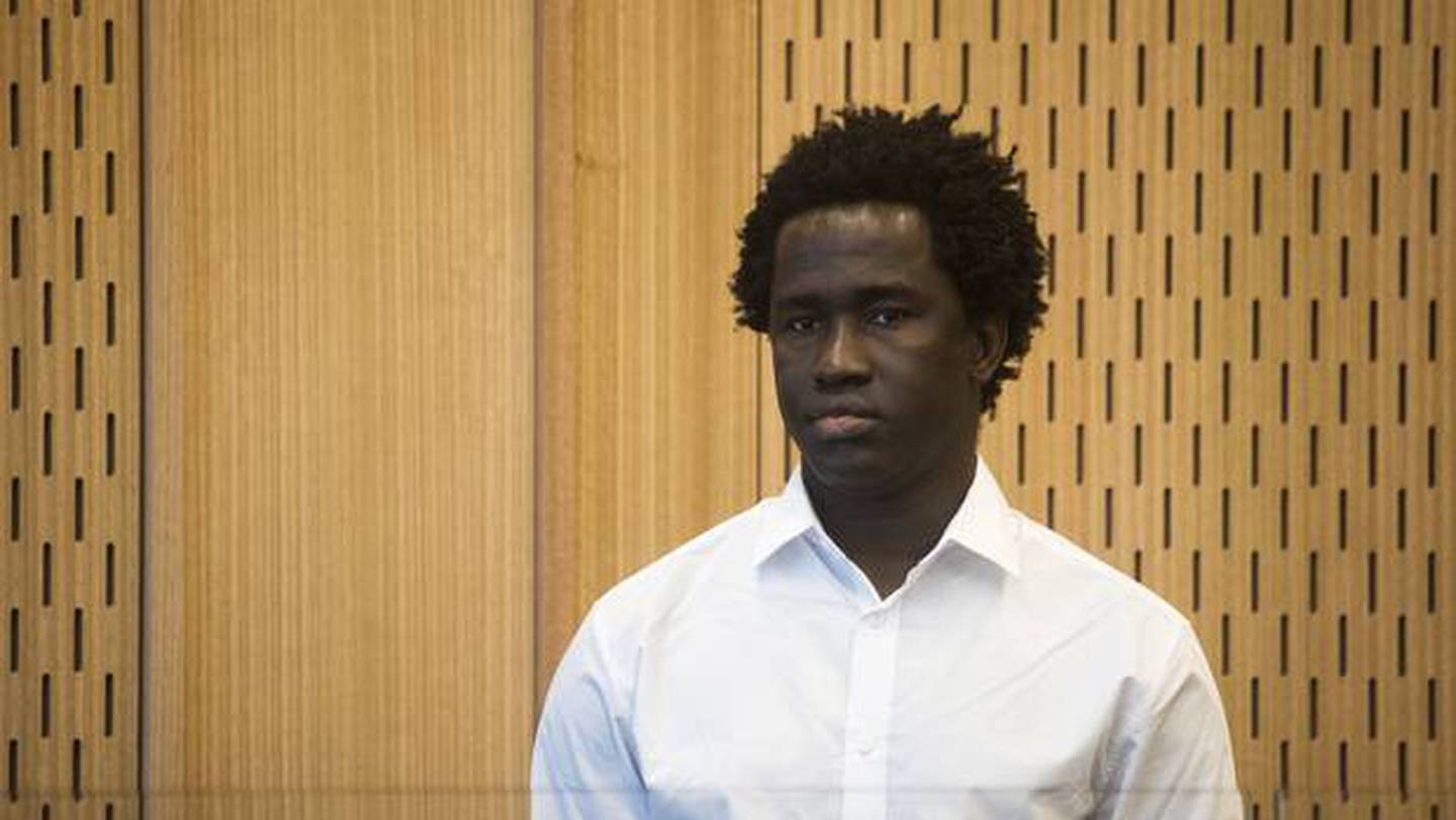 Sainey Marong in the dock of the High Court in Christchurch. Photo via NZ Herald