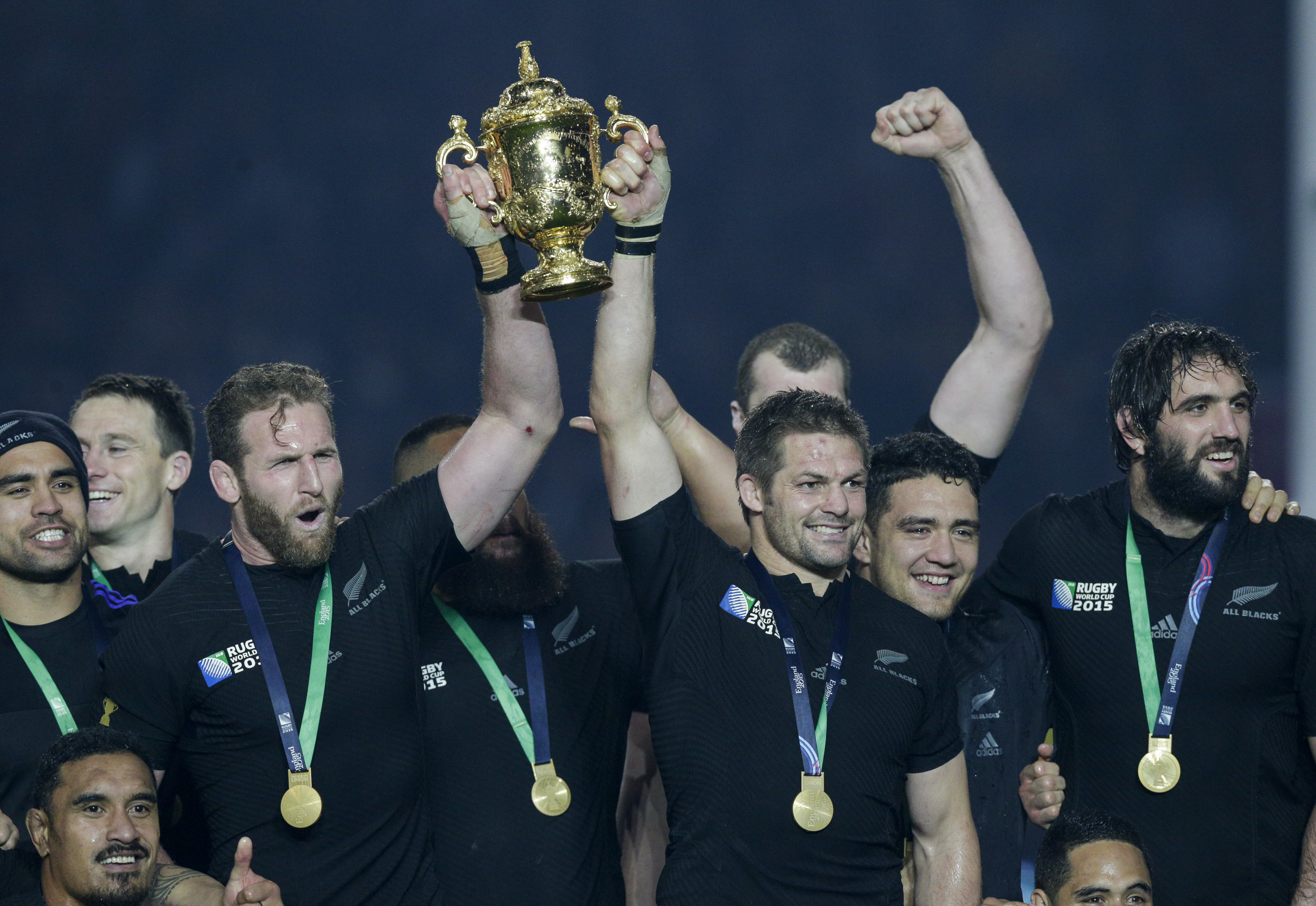 The All Blacks celebrate winning in World Cup in 2015. Rugby is a major drawcard for Sky...