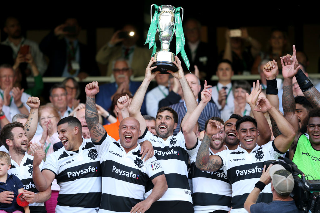 The Barbarians celebrate their victory over England. Photo: Getty