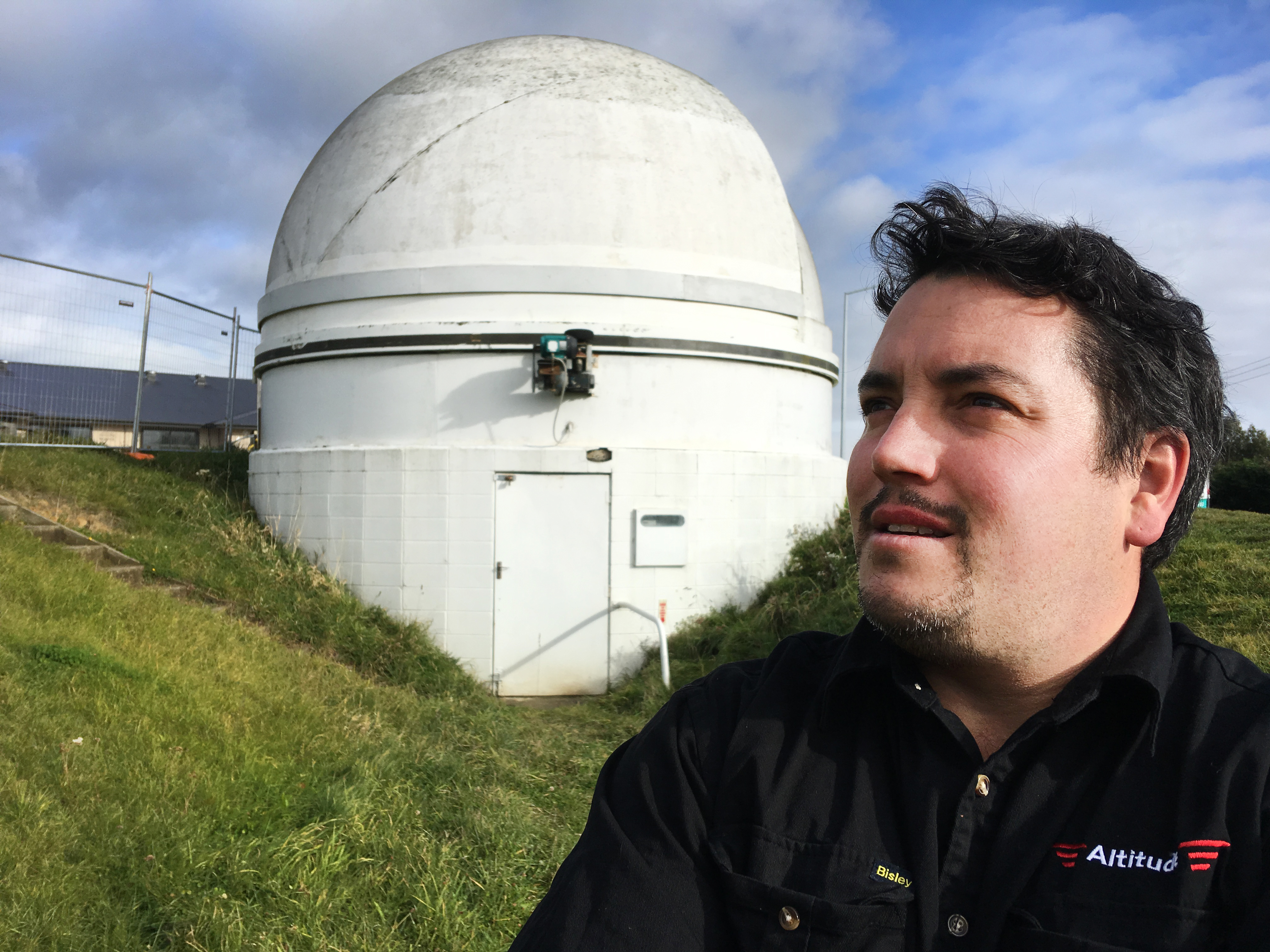 North Otago Astronomical Society president Damien McNamara outside the Oamaru observatory, which...