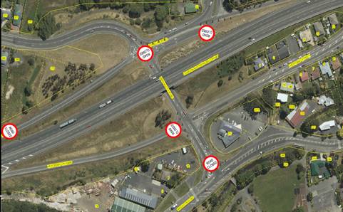 Map for where road closure points will be from 6pm to 6am, from Sunday night for up to a week....