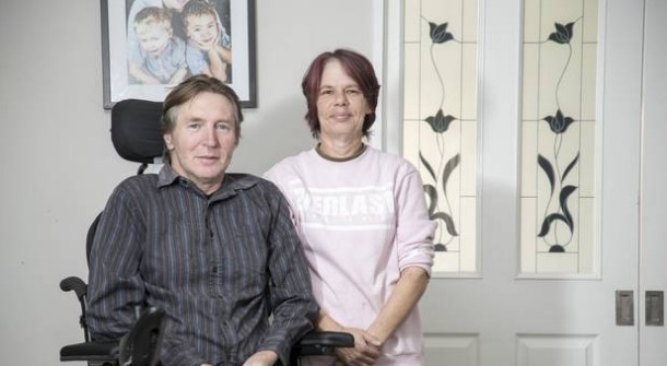 Glenda and Grant Lovatt. Grant has motor neurone disease and his wife cares for him full-time....