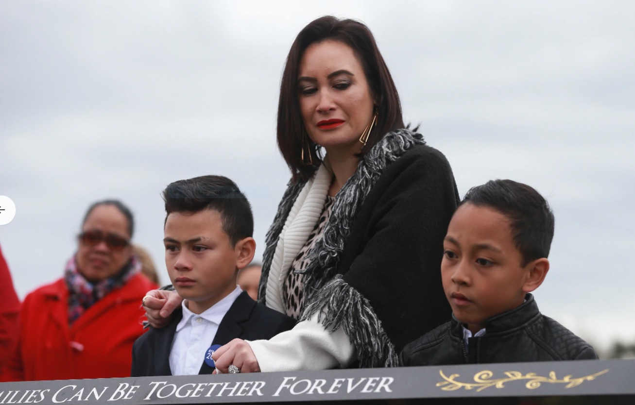 Nadene, Brayley and Dhyreille Lomu. Photo: NZ Herald

