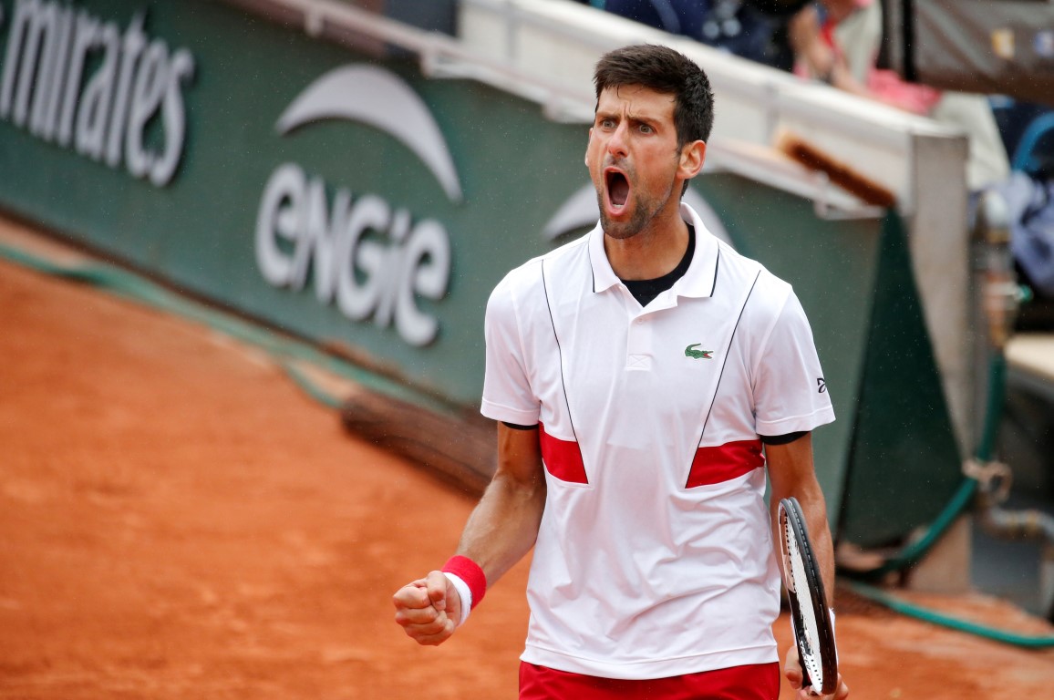 Novak Djokovic has made it into the last 16 of a Grand Slam for the 43rd time. Photo: Reuters 