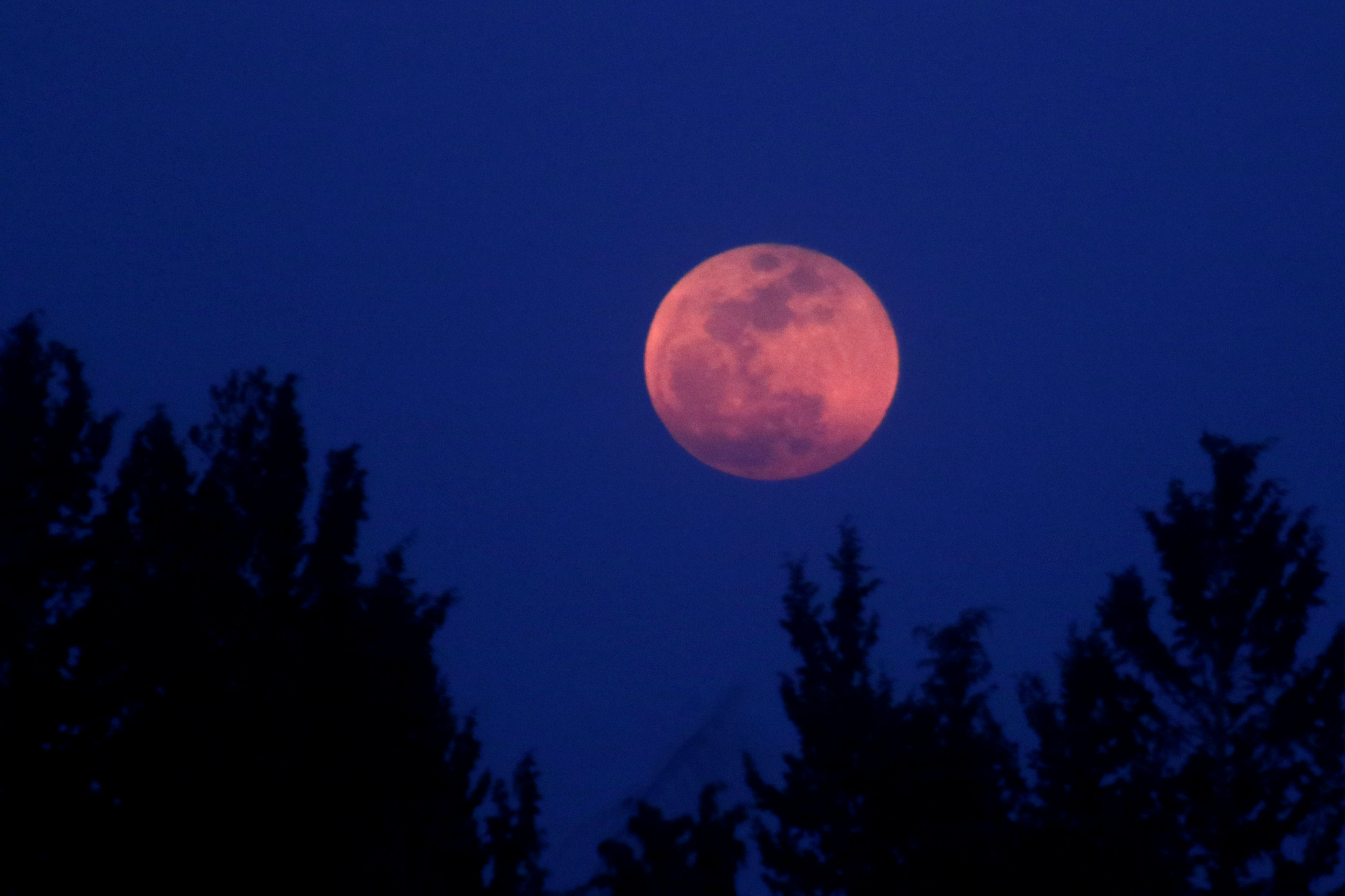 A blood moon will be visible from Europe, Africa and the Middle East between sunset and midnight...