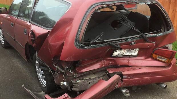 Barbara Hansen-Galyer was driving through Flat Bush when her car was rear-ended. Photo: Supplied...