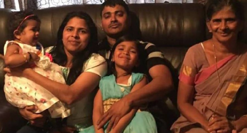 Wife and husband Subi Babu (left) and Shibu Kochummen and his mother Alekutty Daniel have all...
