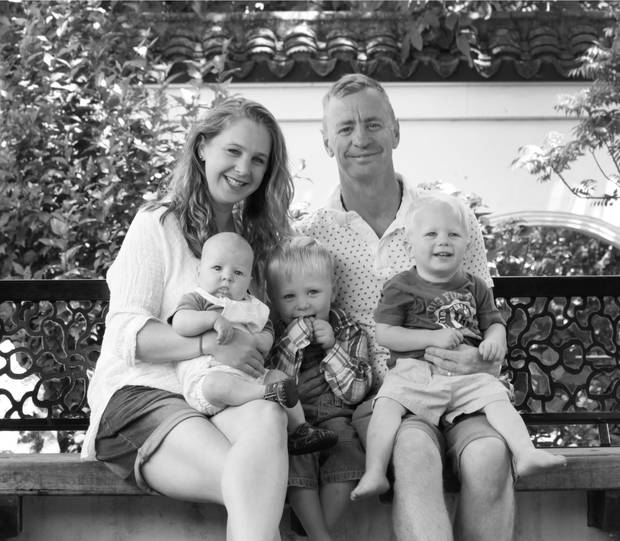 Emily and Craig Campbell with their sons Zephaniah, Elijah and Gabriel. Photo: NZME/Supplied