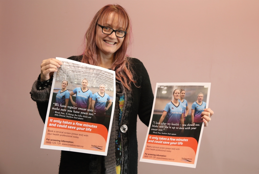 Sue Smith, Southern DHB Cervical Screening Advisor, shares the message from our own Southern Steel!