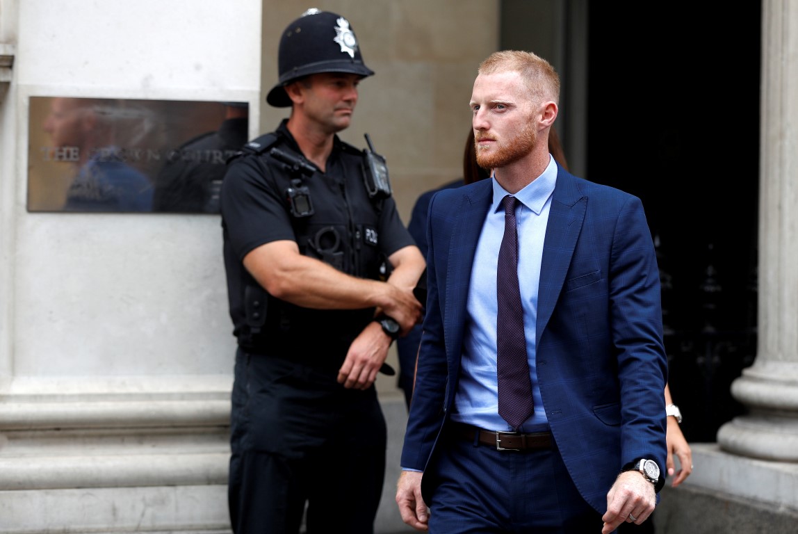 Ben Stokes leaves Bristol Crown Court after appearing last week. Photo: Reuters