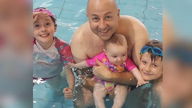 Paul Francis was with his son Jack (far right) and his two other children when a woman left a...