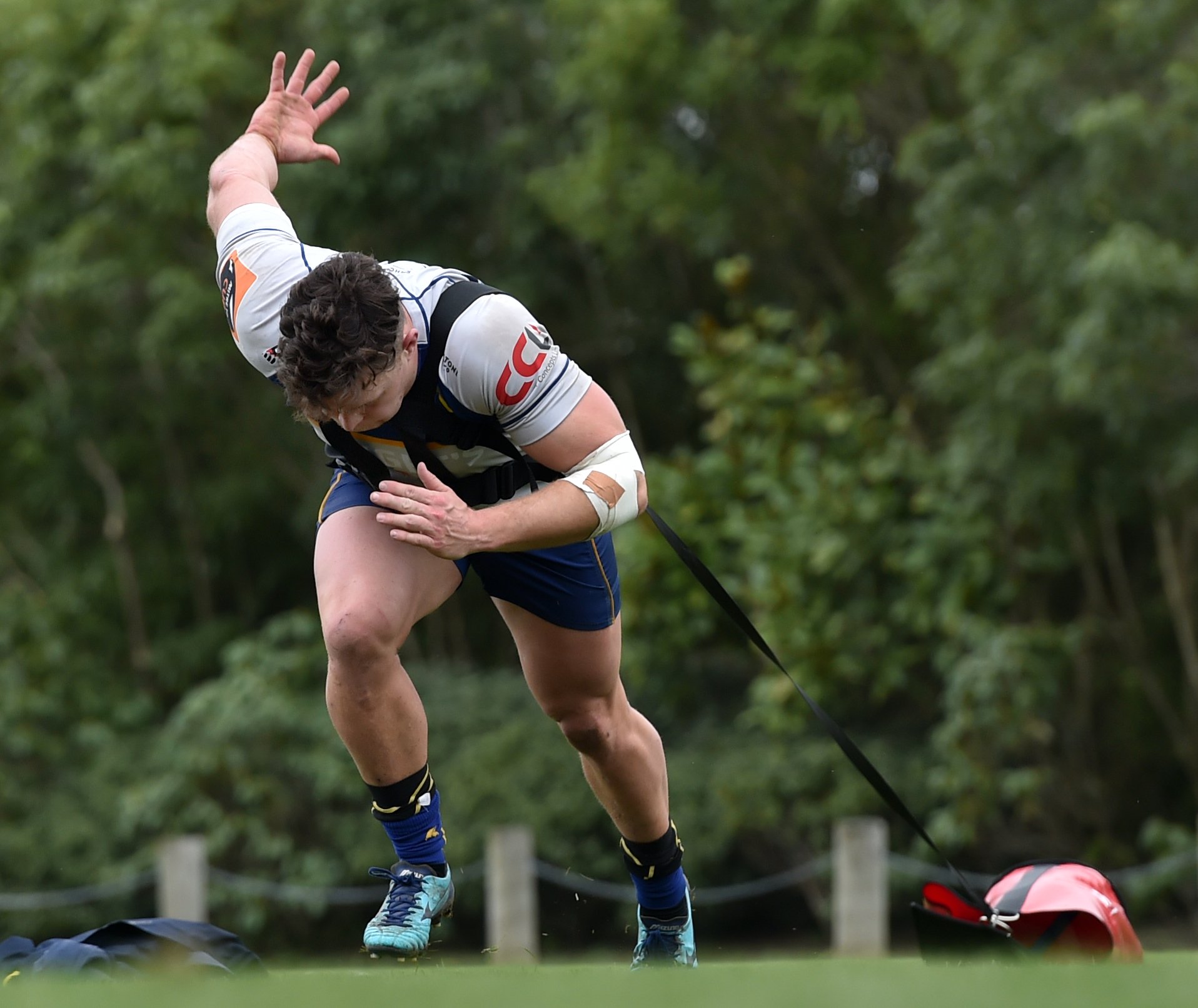 Otago No8 Dylan Nel  training at Logan Park earlier this week. Photos: Peter McIntosh