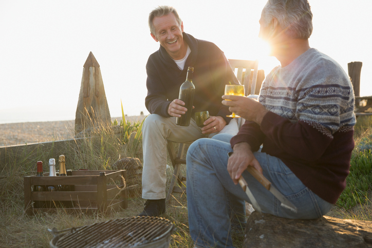 About half of older males and a quarter of older females were hazardous drinkers, the study found...