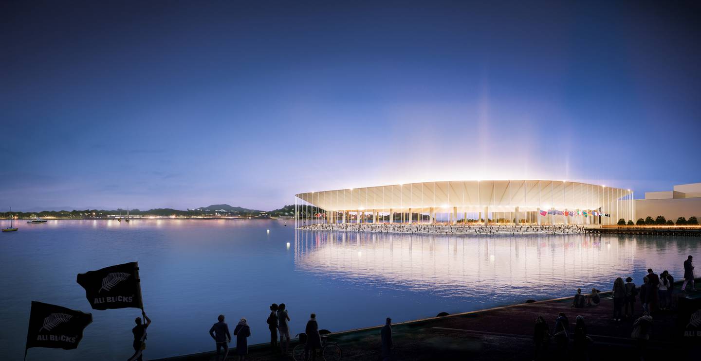 Artist's impression of the proposed Auckland Waterfront Stadium sunken stadium. Photo: Supplied