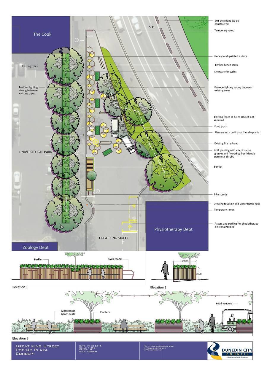 An image depicting the planned bee-themed 'pocket park'. Photo: Supplied 