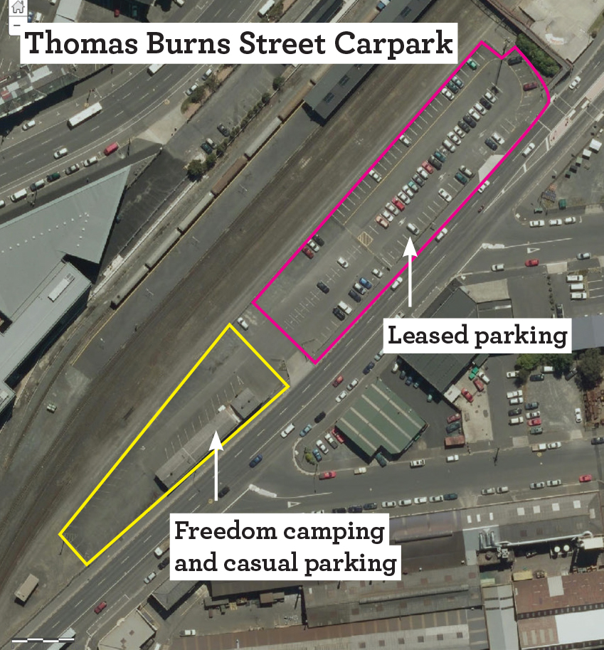 The Dunedin City Council will trail an inner-city freedom camping site in part of the Thomas...