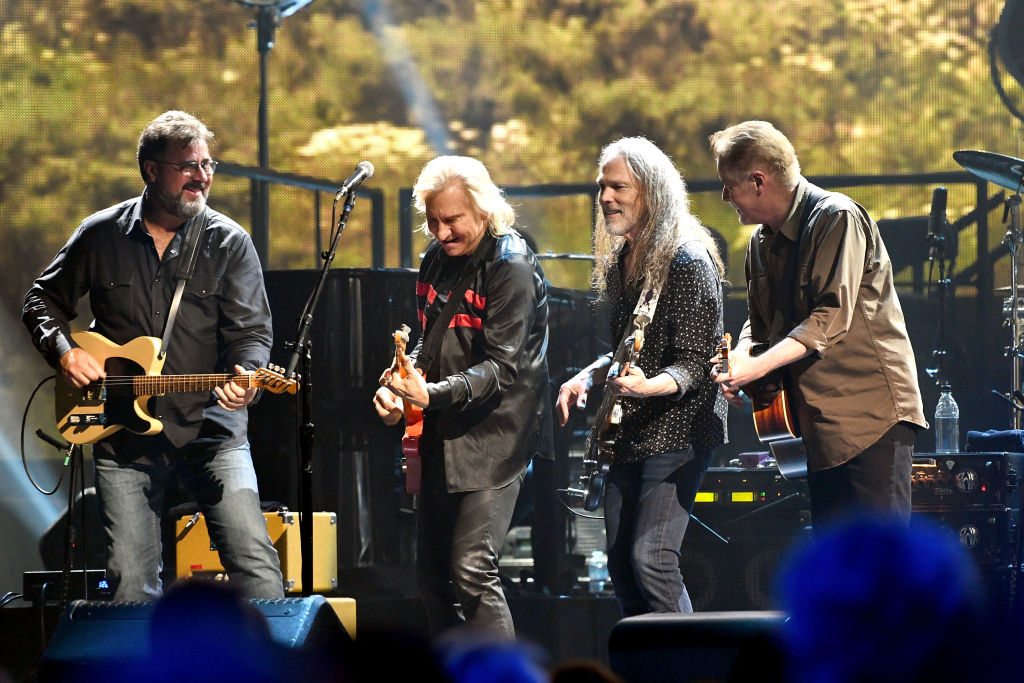 The Eagles on stage in Inglewood, California, last month. Photo: Getty Images