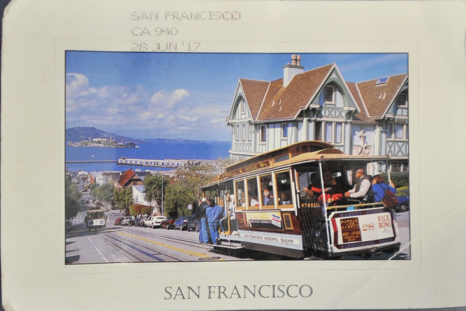 Michelle Carruthers brought in this postcard of a San Francisco cable car which looks eerily like...