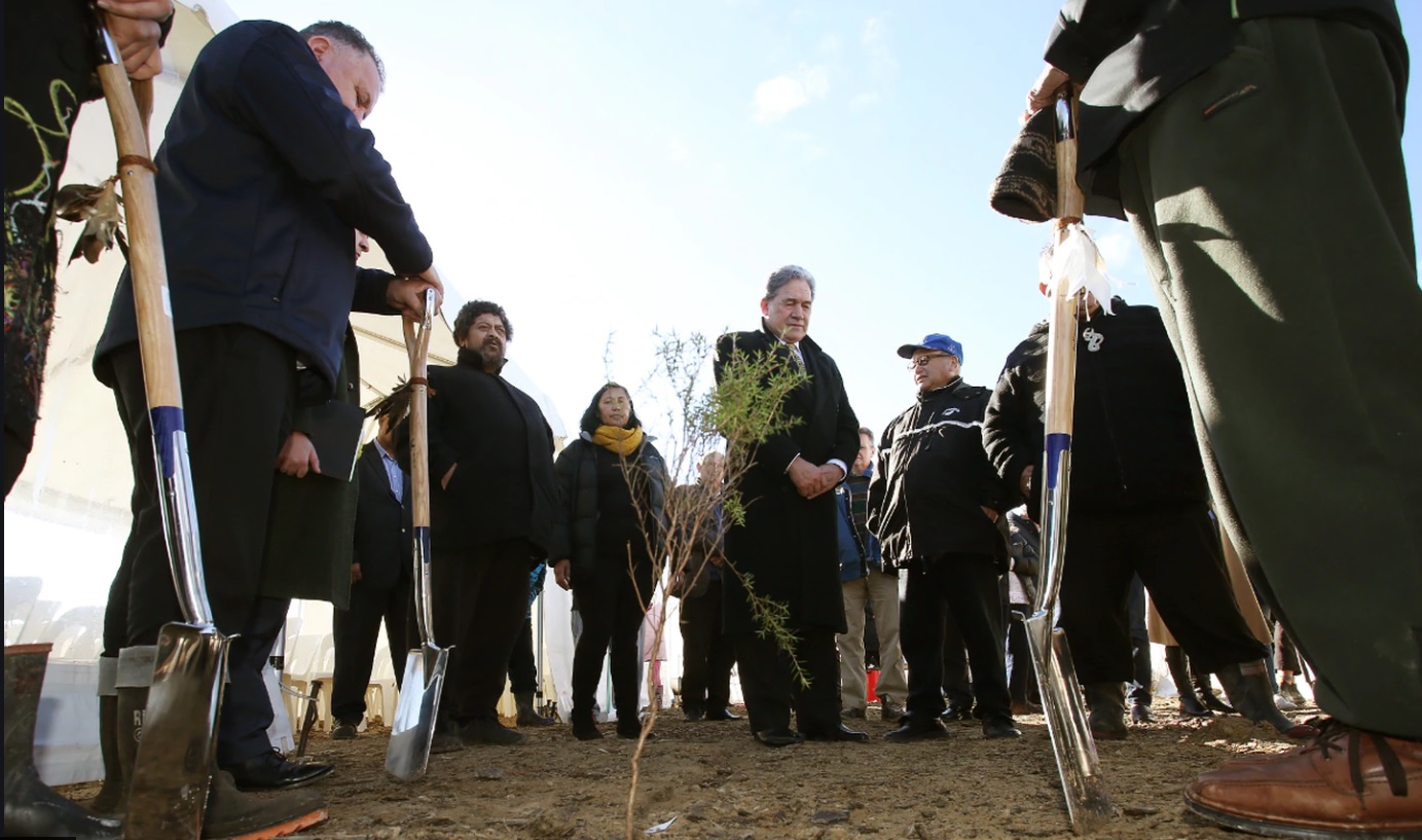 The first tree of the Government's One Billion Trees programme was planted at Pukeatua, in remote...