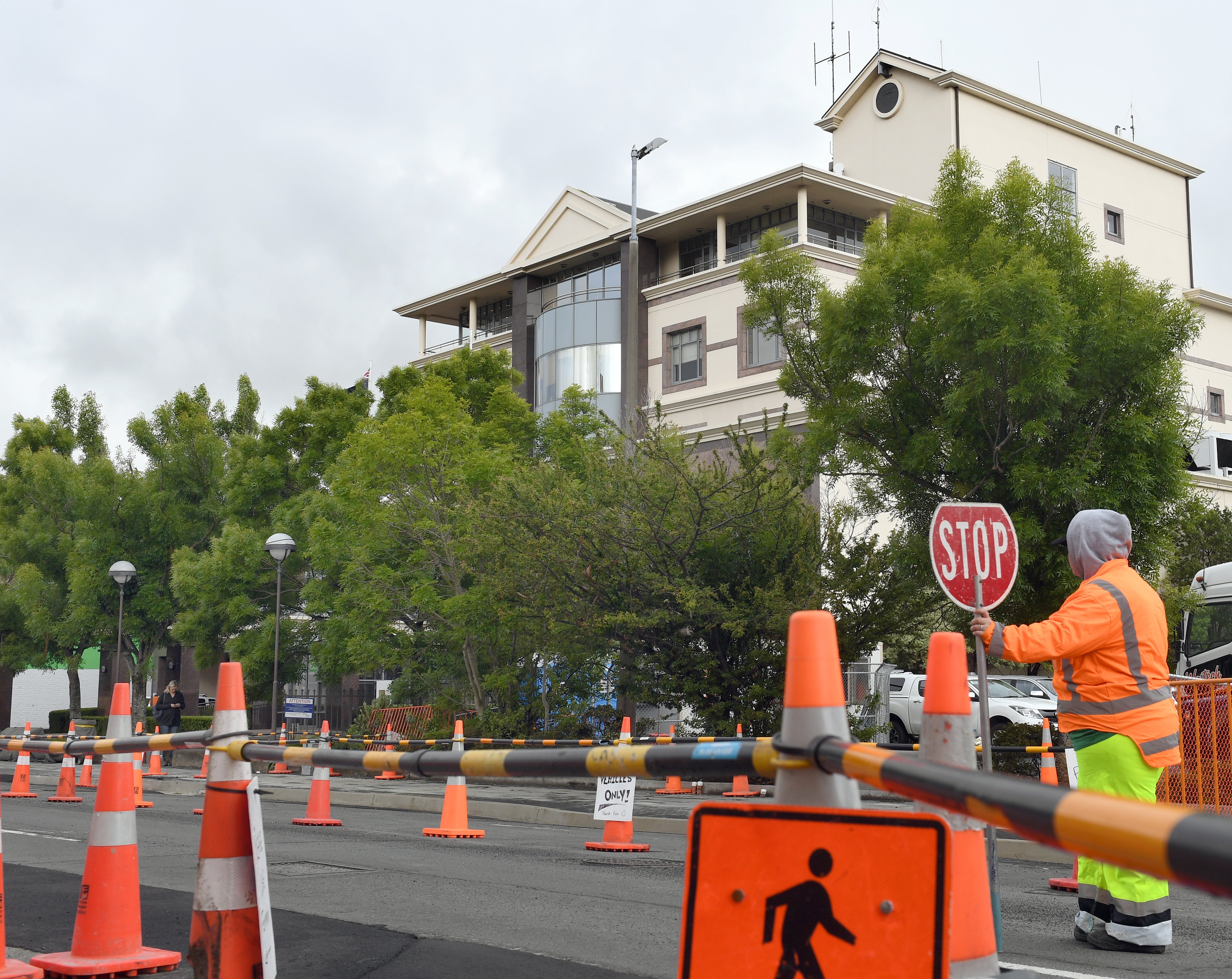 Police have had a few concerns with construction of the new bus hub outside the Dunedin Central...