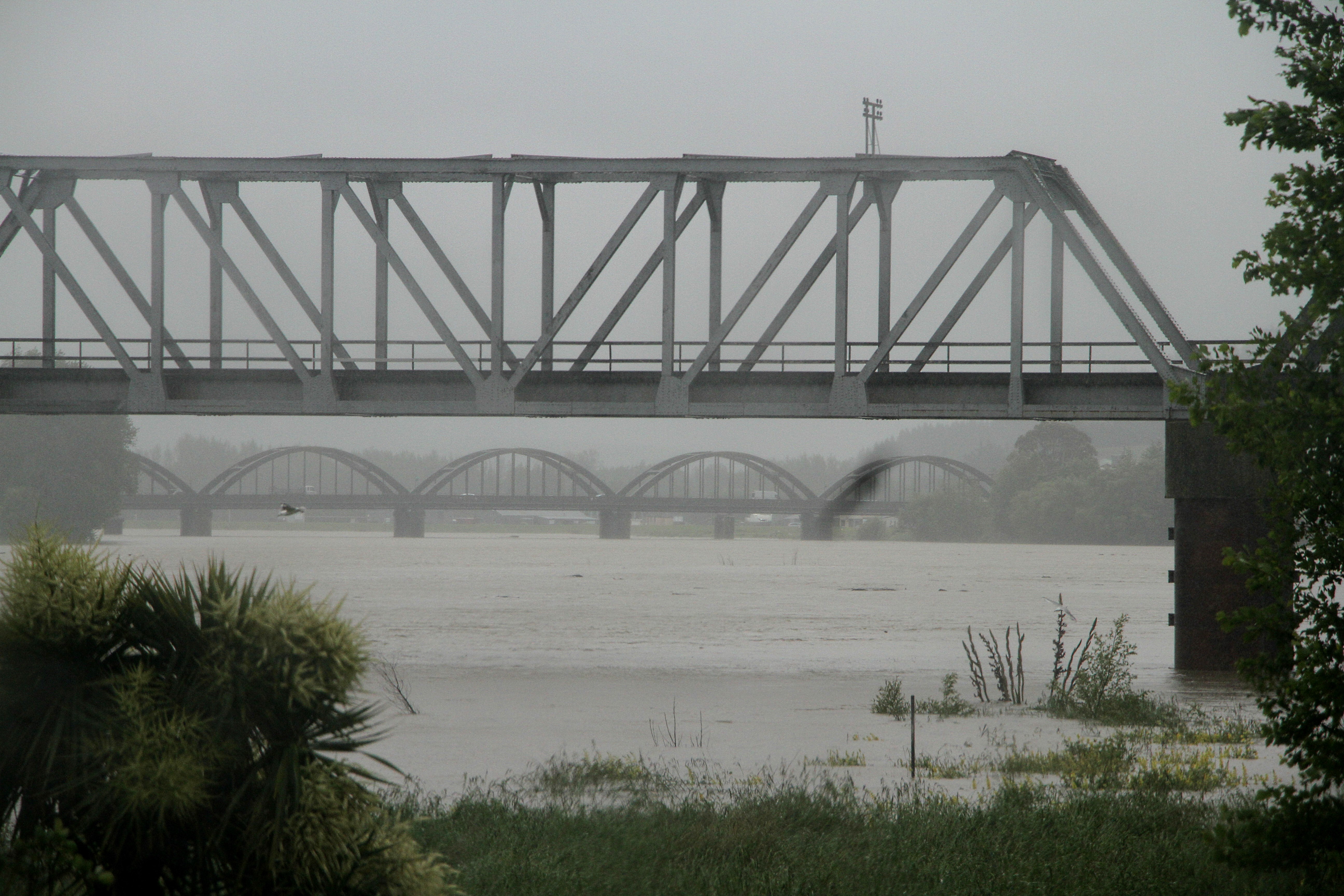 A swollen Clutha River. Photo: ODT