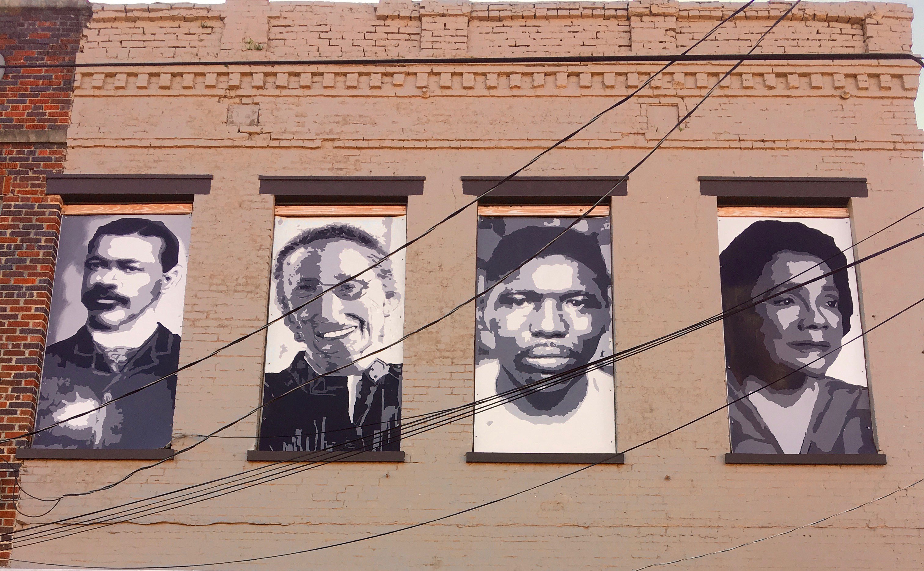 A mural in Marion's square honouring Stephen Childs, Mary Ward Brown, Jimmie Lee Jackson and...