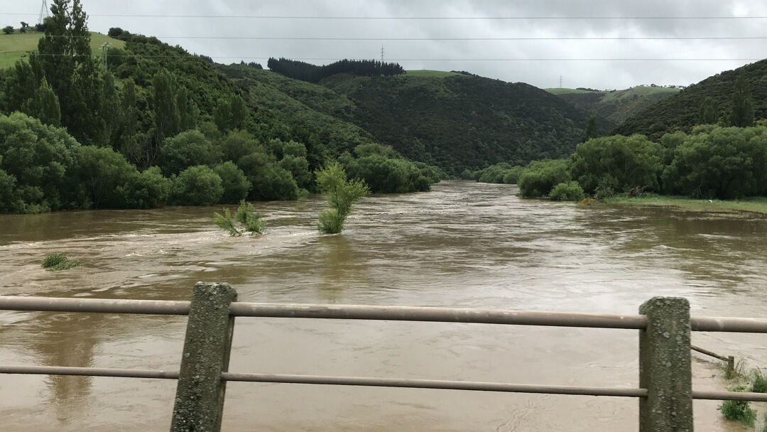 Taieri River at Outram, taken mid-morning today. Photo: ORC