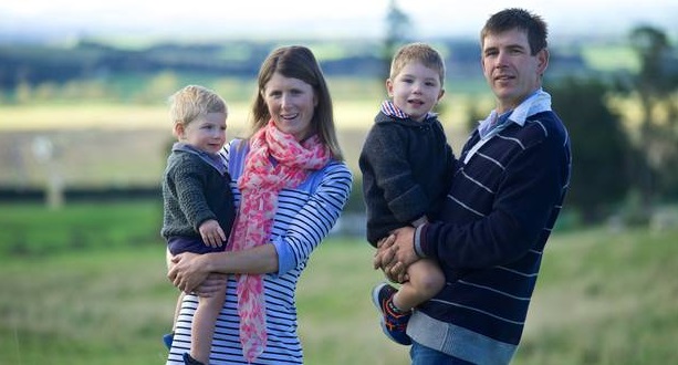 Scott and Nadine Tomlinson and their sons Angus (R) and Sam. Photo: Supplied