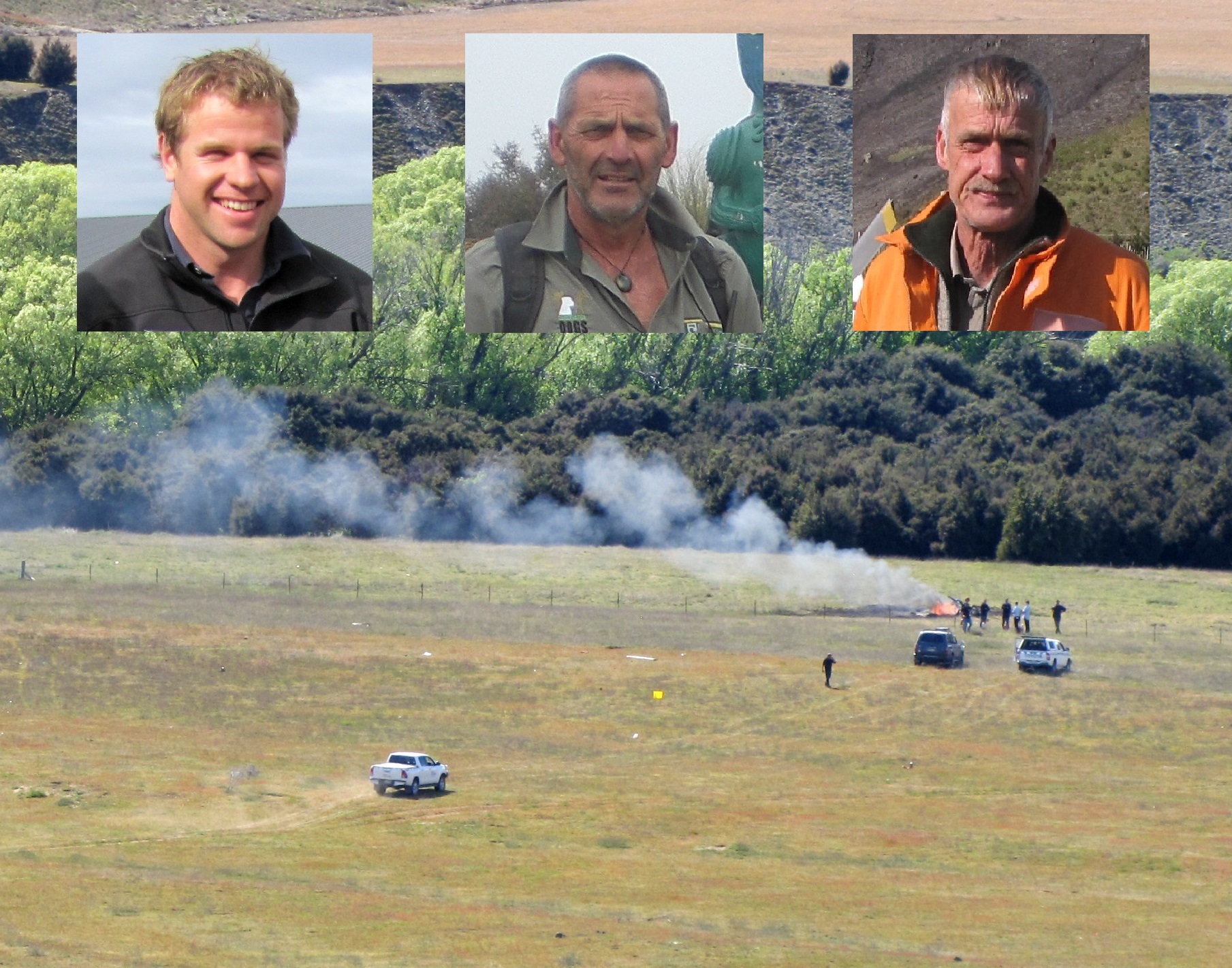 The crash victims were (from left) Nick Wallis, Scott Theobald, and Paul Hondelink.