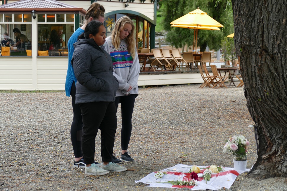 Mourners pay their respects to Grace Millane at a memorial in her honour at Queenstown's...