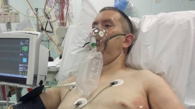 Jamie Cunningham is recovering at Southland Hospital after being attacked by a stingray at Oreti...
