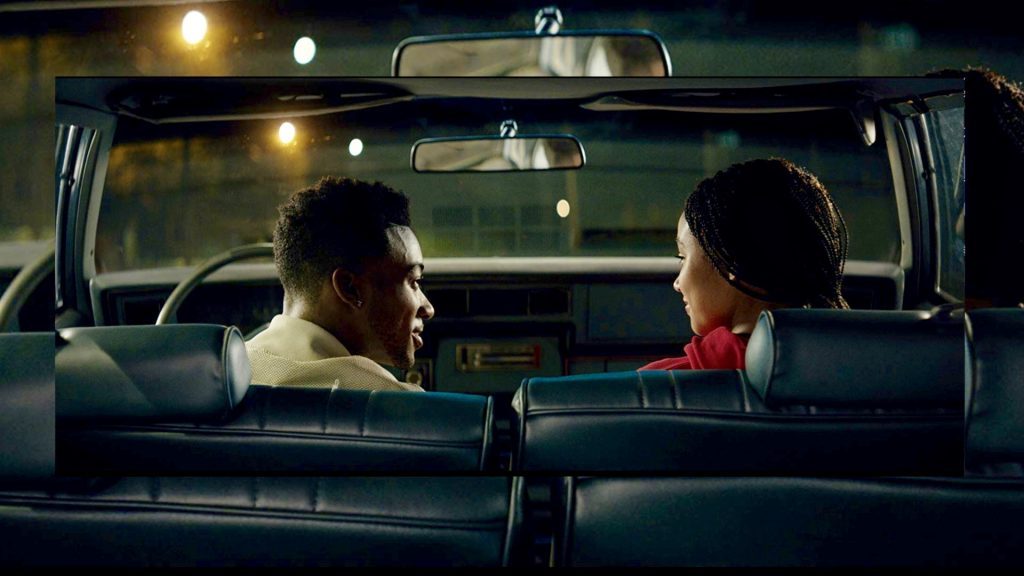 Amandla Stenberg and Algee Smith in 'The Hate U Give'. (20th Century Fox)