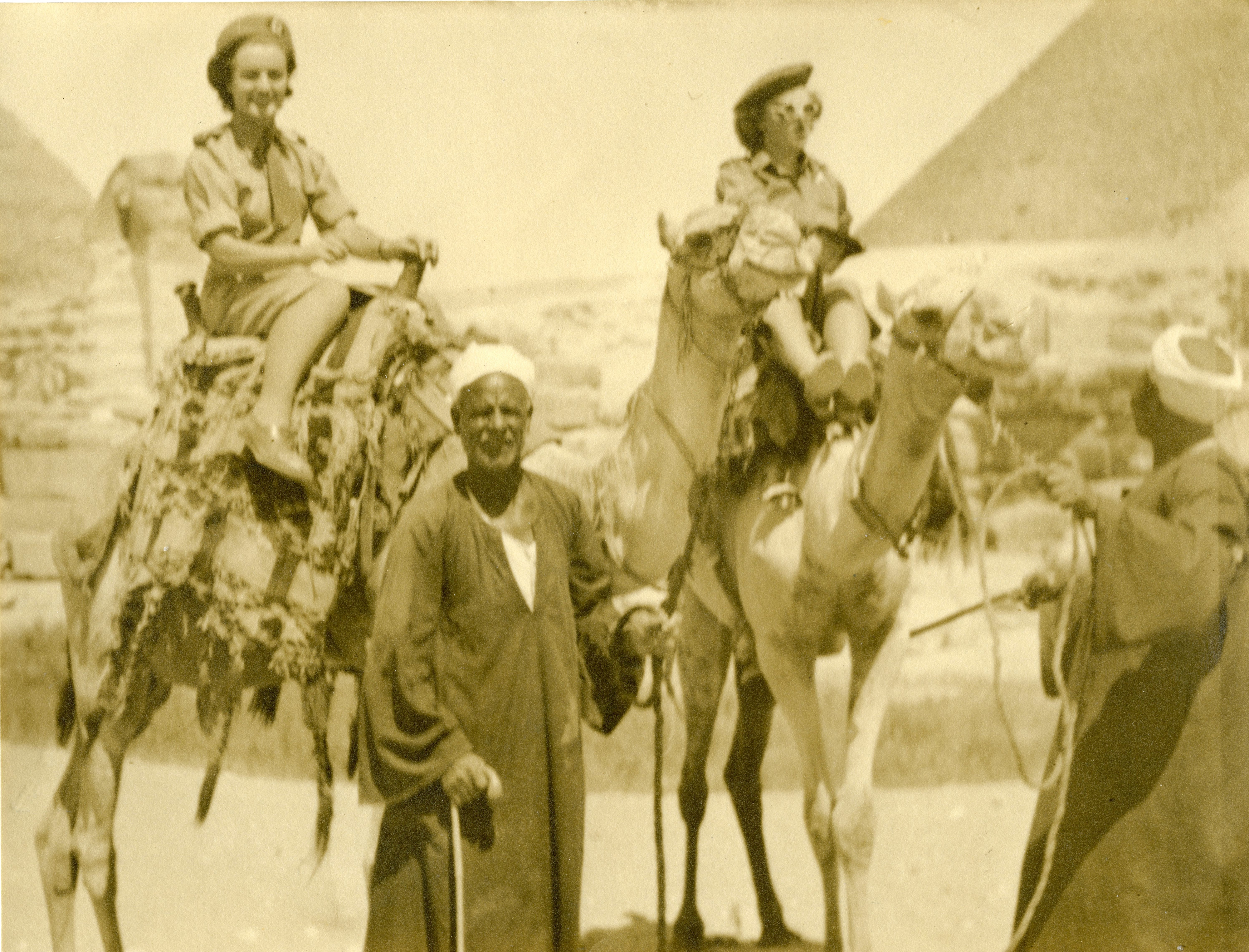 Rua and a fellow WAAC visiting the pyramids, 1945. Photos: Supplied 