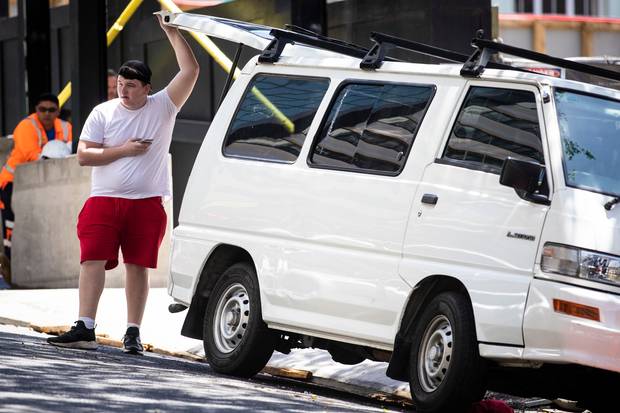 A man accused of being part of an unruly bunch of tourists. Photo: NZME