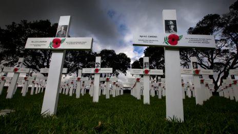 Crossing remembering the 18,000 New Zealanders who fell in the Great War. Photo: NZME