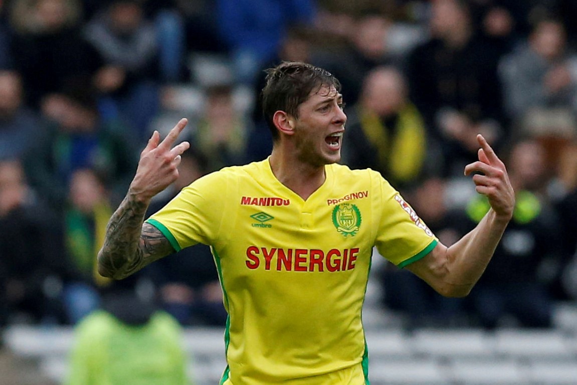 Emiliano Sala in action for Nantes. Photo: Reuters