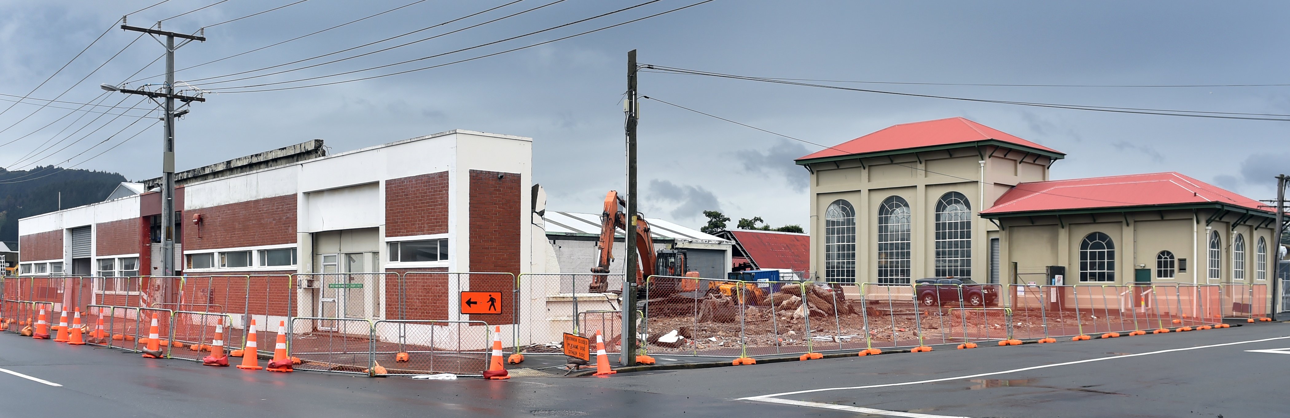 Buildings at an end on the corner of Bauchop and Ward Sts in Dunedin. Photo: Peter McIntosh.