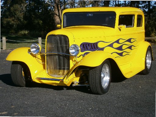 On show . . . This 1932 Ford Victoria hot rod, owned by Wayne and Catherine Holmes, of Dunedin,...