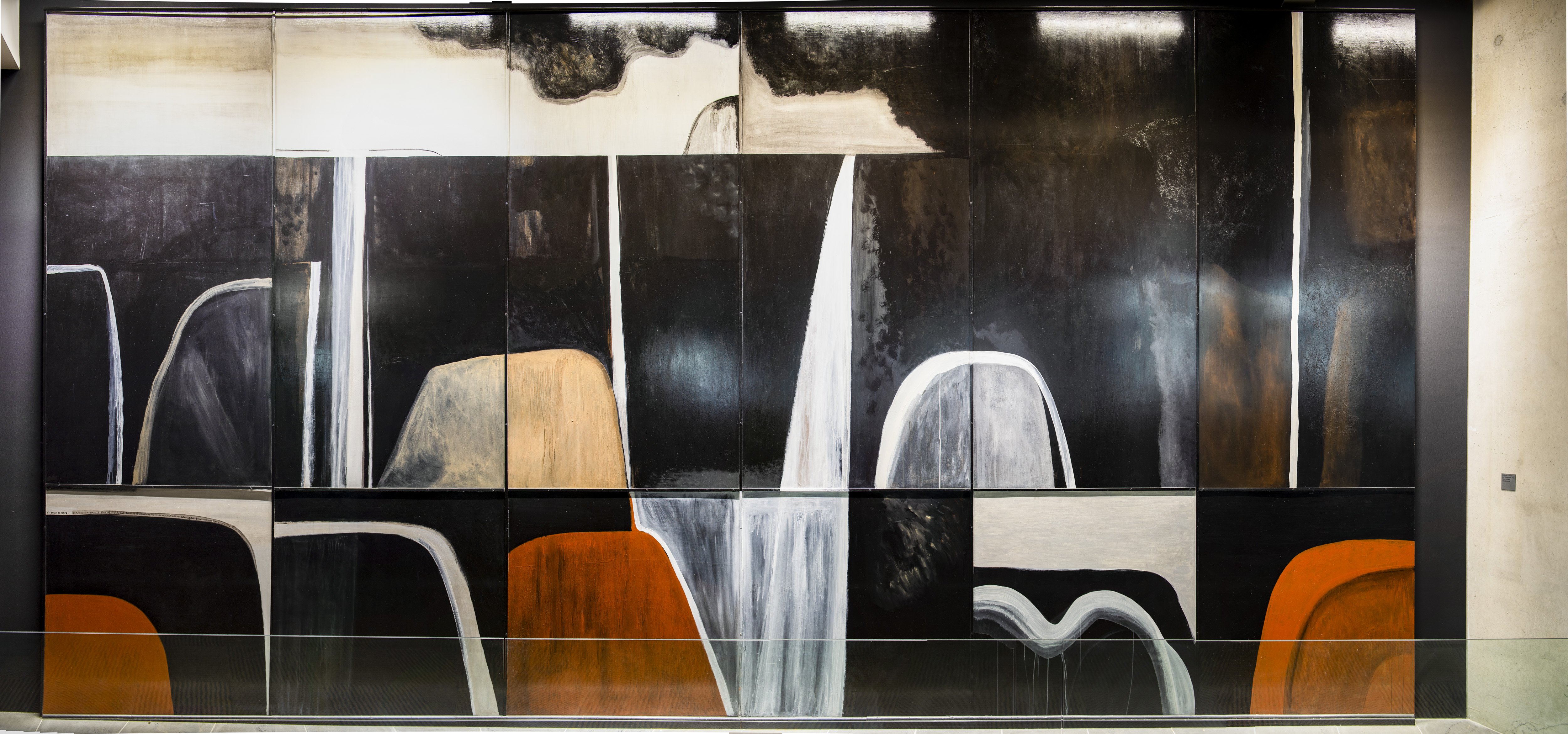 Colin McCahon's Waterfall is part of the "Embellishment Collection" at the University of Otago...