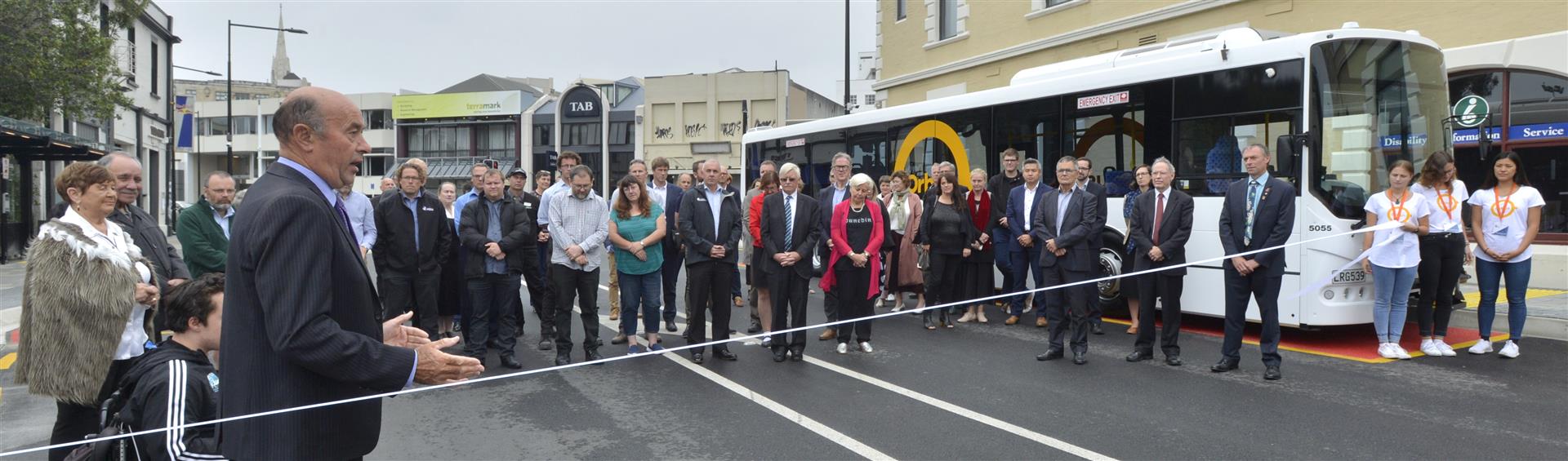 Otakou kaumatua Edward Ellison leads a karakia before the official opening of the hub yesterday. Photo: Gerard O'Brien