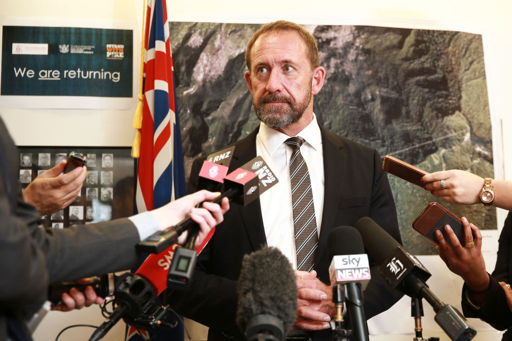 Minister Responsible for Pike River Re-entry Andrew Little makes the announcement on the re-entry...