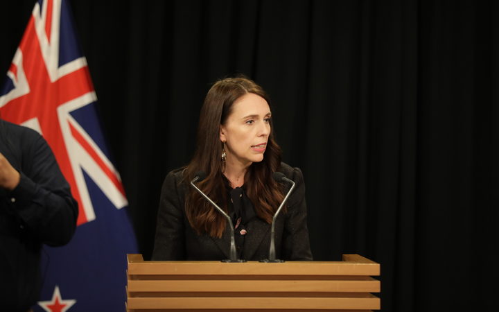 Jacinda Ardern at her weekly post-cabinet news conference. Photo: RNZ