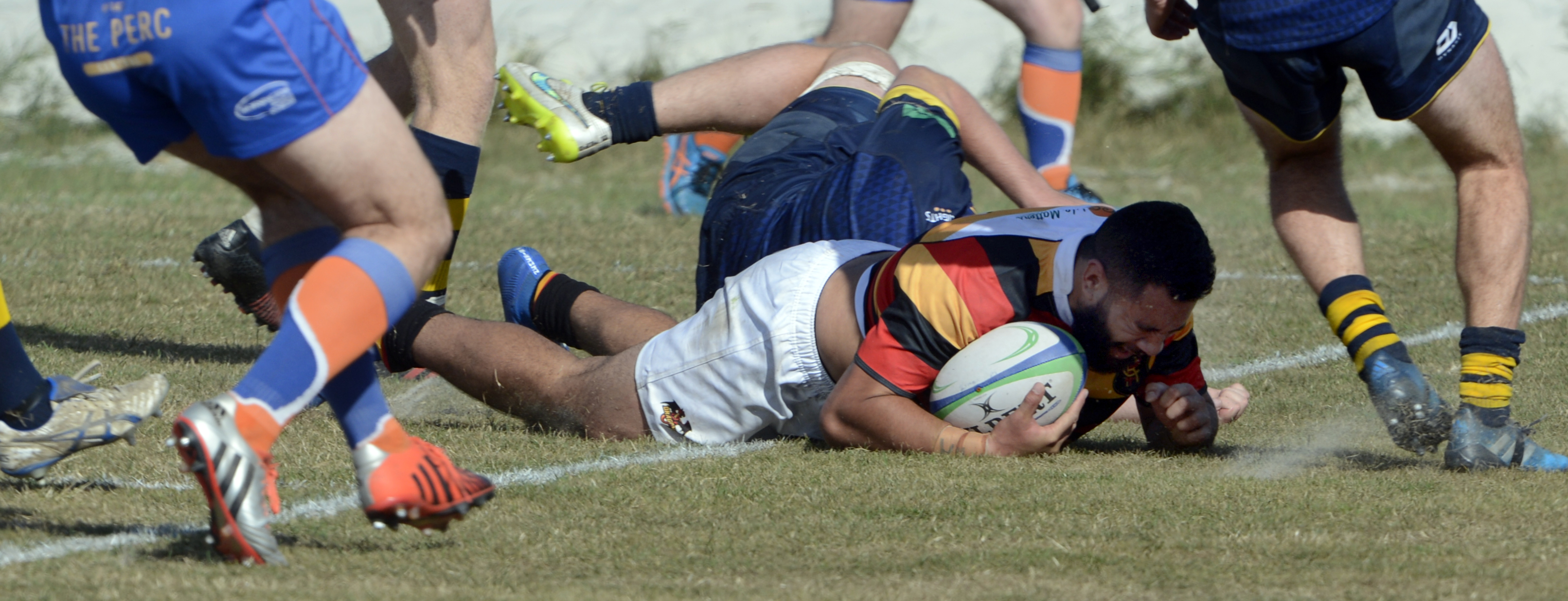 Zingari-Richmond co-captain Keenan Masina scores against Dunedin at Kettle Park on Saturday....