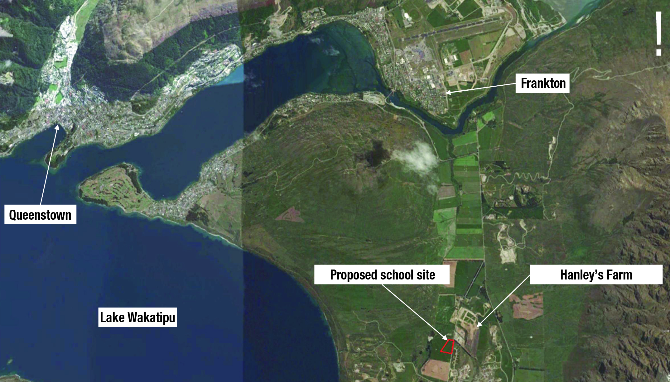 Hanley's Farm: A map showing the new school site. Photo: Supplied via Mountain Scene Hanley's Farm: A map showing the new school site. Photo: Supplied via Mountain Scene