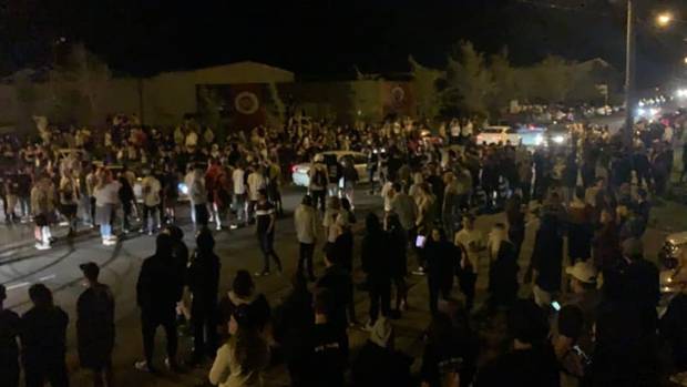 Hundreds of boyracers descended on Christchurch on Saturday night. Photo: Supplied